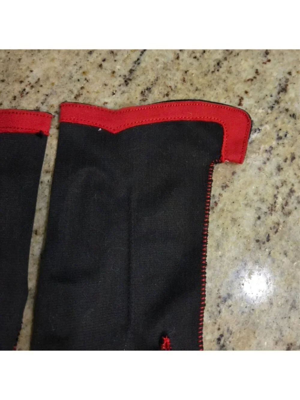 Vintage Womens Size M Gray Red Nylon Stretch Formal Gloves Shalimar